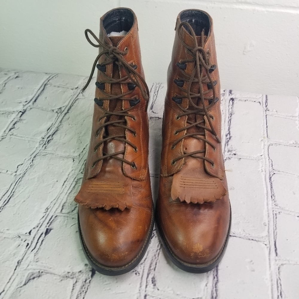 Ariat Heritage Lacer II lace up leather ropers boots - Picture 15 of 15